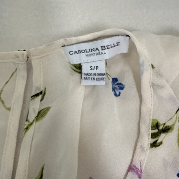 Carolina Belle Montreal Sleeveless Floral Blouse Tank SP Soft Pink Pullover - Picture 3 of 8